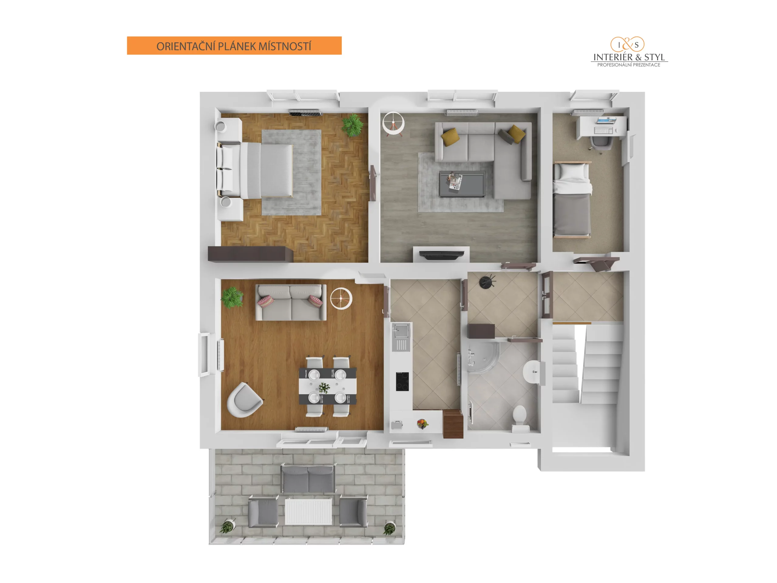 Byt 4+1 v rodinném domě